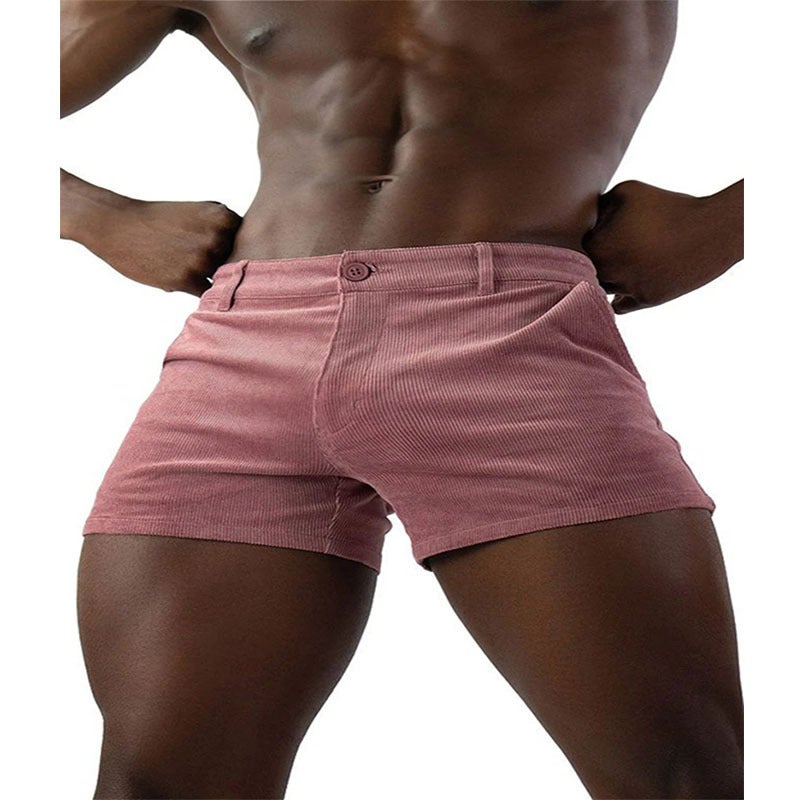 Vintage Shorts Men Summer Fashion Retro Corduroy Shorts Men Casual Solid Color Breathable Sweatpants 2025 - Image 1